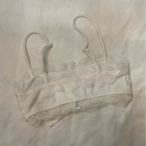 New! For Love & Lemons Dahlia White Sleep Bralette Top 3815 - Picture 6 of 8